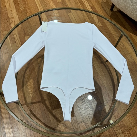 abercrombie and fitch Long-Sleeve Sculpt Matte Fabric Slash Bodysuit - Picture 2 of 6